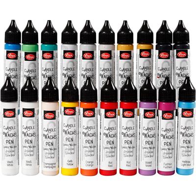 Viva Decor Kaarsversierpen, diverse kleuren, 20x28 ml/ 1 doos