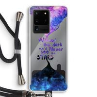 Stars quote: Samsung Galaxy S20 Ultra Transparant Hoesje met koord