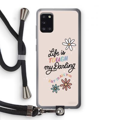 Tough Life: Samsung Galaxy A31 Transparant Hoesje met koord