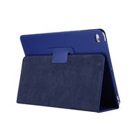 Lunso - iPad 9.7 (2017/2018) / Pro 9.7 / Air / Air 2 - Stand flip sleepcover hoes - Donkerblauw - thumbnail