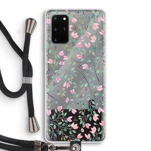 Sierlijke bloemen: Samsung Galaxy S20 Plus Transparant Hoesje met koord