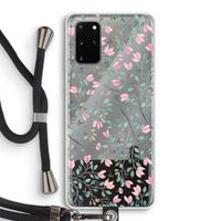 Sierlijke bloemen: Samsung Galaxy S20 Plus Transparant Hoesje met koord