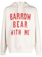 BARROW hoodie en coton à logo imprimé - Marron