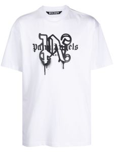 Palm Angels Paris monogram-print T-shirt - Blanc