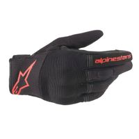 ALPINESTARS Copper Glove, Motorhandschoenen Zomer, Zwart-Rood Fluo