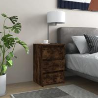 Nachtkastjes 2 st 40x35x62,5 cm bewerkt hout gerookt eikenkleur Nachtkastjes 2 st 40x35x62,5 cm bewerkt hout gerookt eikenkleur