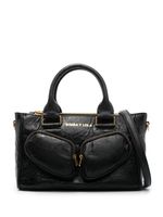 Bimba y Lola medium Pocket leather tote bag - Noir - thumbnail