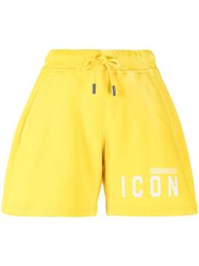 DSQUARED2 short de sport à logo imprimé - Jaune