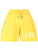 DSQUARED2 short de sport à logo imprimé - Jaune - thumbnail