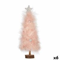 Kerstboom Roze Hout Plastic 9 x 34 x 9 cm (6 Stuks)