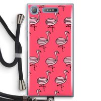 Flamingo: Sony Xperia XZ1 Transparant Hoesje met koord
