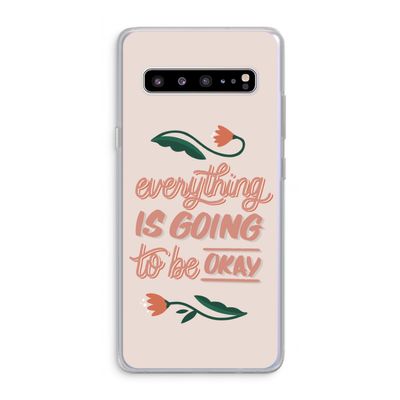 Optimistic flower girl: Samsung Galaxy S10 5G Transparant Hoesje