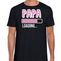 Bellatio Decorations Cadeau t-shirt aanstaande papa - papa loading - zwart/roze- heren - Vaderdag/verjaardag 2XL  -