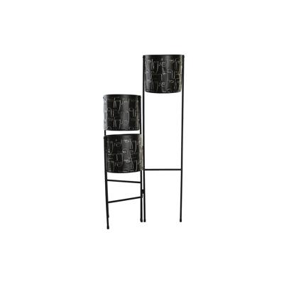 Grondlegger DKD Home Decor Zwart Gouden Metaal Gezicht 22 x 22 x 93 cm