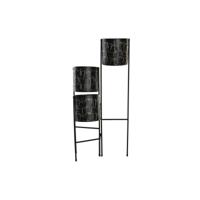 Grondlegger DKD Home Decor Zwart Gouden Metaal Gezicht 22 x 22 x 93 cm