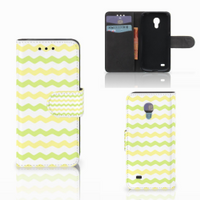 Samsung Galaxy S4 Mini i9190 Telefoon Hoesje Waves Yellow - thumbnail