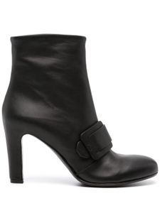 Del Carlo bottines en cuir à boucles 90 mm - Noir