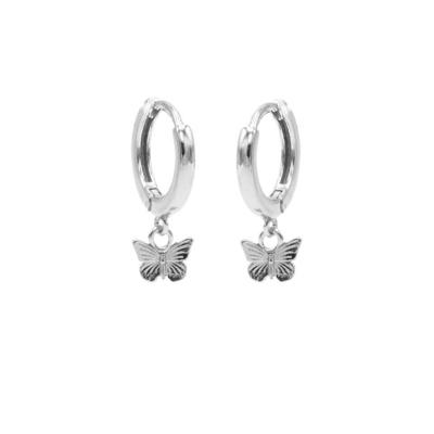 Karma Oorringen Hinged Hoops Butterfly Zilver