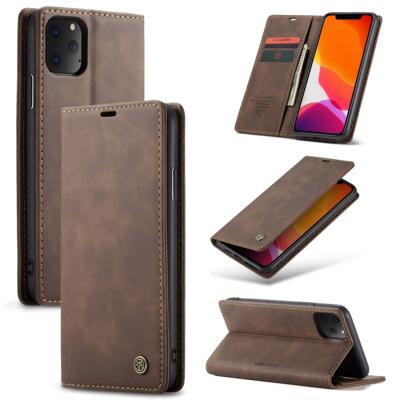 CaseMe-013 multifunctionele horizontale Flip lederen draagtas met kaartsleuf & houder & Wallet voor iPhone XI (2019) (koffie)