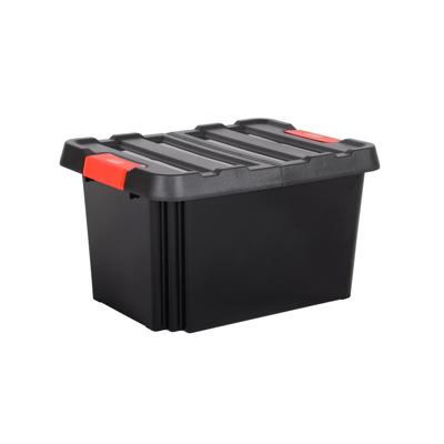EDA outdoor/tuin opberg box Stockr - vocht- en vorstbestendig - zwart - 85L - 65 x 50 x 39 cm