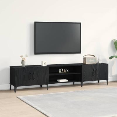 TV-kast Zwart eiken 180 x 31,5 x 40 cm Bewerkt hout