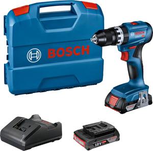 Bosch Professional GSB 18V-45 06019K3302 Accu-schroefboormachine 18 V 2.0 Ah Li-ion Incl. 2 accus, Incl. lader, Incl. koffer