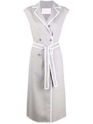 Fabiana Filippi manteau sans manches à boutonnière croisée - Gris