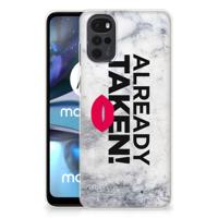 Motorola Moto G22 | Siliconen hoesje | met naam Already Taken White