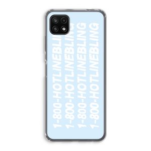 Hotline bling blue: Samsung Galaxy A22 5G Transparant Hoesje