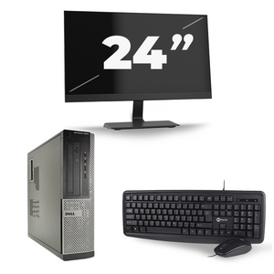 Dell Optiplex 3010 Desktop - Intel Core i5-3e Generatie - 8GB RAM - 240GB SSD - Windows 10 + 1x 24 inch Monitor