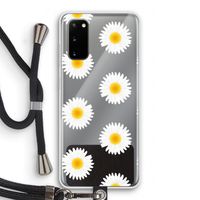 Margrietjes: Samsung Galaxy S20 Transparant Hoesje met koord