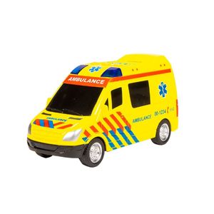 Speelgoed ambulance 18 cm met licht en geluid