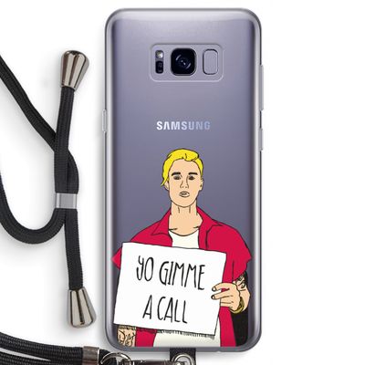 Gimme a call: Samsung Galaxy S8 Transparant Hoesje met koord
