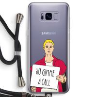 Gimme a call: Samsung Galaxy S8 Transparant Hoesje met koord
