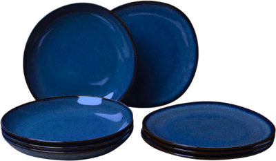 Villeroy & Boch Serviesset Lave - Blauw - 8-delig / 4 personen - 4 dinerborden en 4 diepe borden