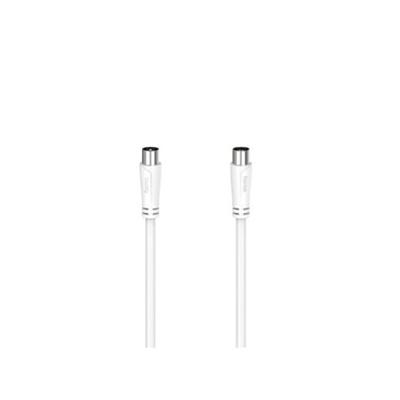 Hama Antennekabel, coax-stekker - coax-koppeling, 10,0 m, 90 dB TV accessoire Wit