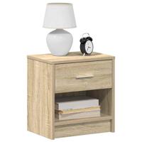 Nachtkastjes 2 st met lade 39x28x41 cm sonoma eikenkleurig