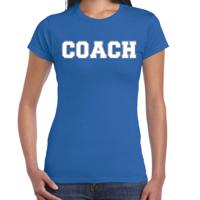 Cadeau t-shirt voor dames - coach - blauw - bedankje - verjaardag