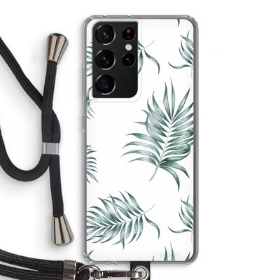 Simple leaves: Samsung Galaxy S21 Ultra Transparant Hoesje met koord