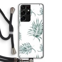 Simple leaves: Samsung Galaxy S21 Ultra Transparant Hoesje met koord