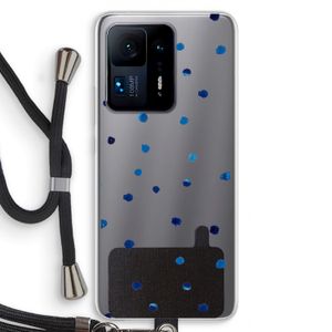 Blauwe stippen: Xiaomi Mi Mix 4 Transparant Hoesje met koord