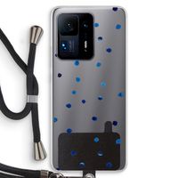 Blauwe stippen: Xiaomi Mi Mix 4 Transparant Hoesje met koord