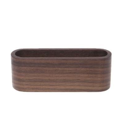 20 stuks houten tafel visitekaartje display stand memo houder opbergdoos organisator type: zwarte walnoot kleur