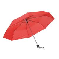 Opvouwbare mini paraplu - 2x stuks - rood - 96 cm - Voordelige kleine paraplu - Regenbescherming