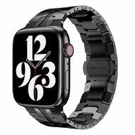 Stalen schakelband - Zwart - Geschikt voor Apple watch 42mm / 44mm / 45mm / 49mm - thumbnail