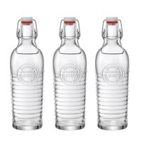 Set van 6x stuks glazen beugelflessen/weckflessen transparant met beugeldop 1,2 liter Set van 6x stuks glazen beugelflessen/weckflessen transparant met beugeldop 1,2 liter