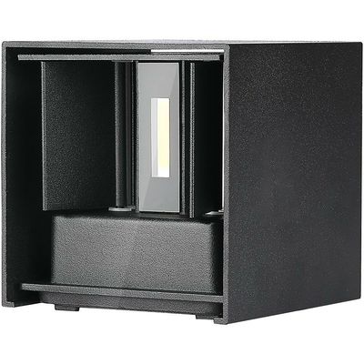 LED Tuinverlichting - Wandlamp - Viron Ultimo - 6W - Warm Wit 3000K - Vierkant - Mat Zwart - Aluminium LED Tuinverlichting - Wandlamp - Viron Ultimo - 6W - Warm Wit 3000K - Vierkant - Mat Zwart - Aluminium