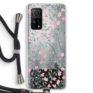 Sierlijke bloemen: Xiaomi Mi 10T 5G Transparant Hoesje met koord