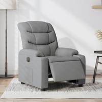 Fauteuil elektrisch verstelbaar stof lichtgrijs