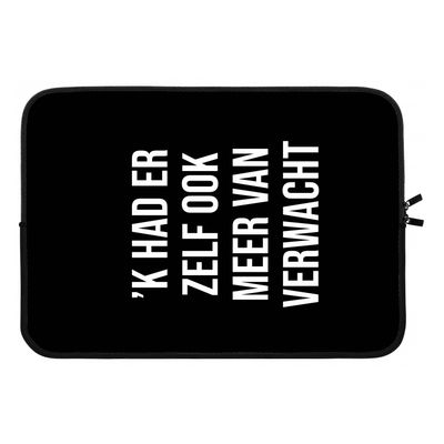 Meer verwacht - Zwart: Laptop sleeve 13 inch